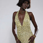 Camoni — Vestido Maxi com Estampado às Bolinhas