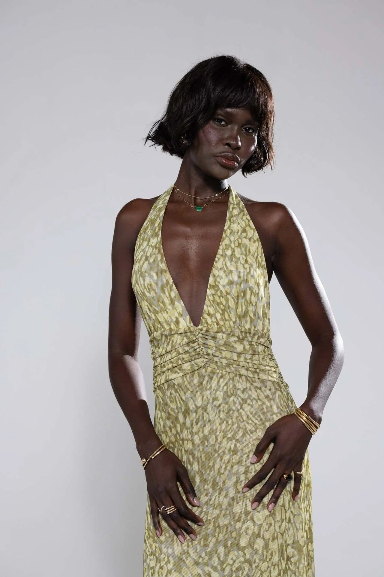 Camoni — Vestido Maxi com Estampado às Bolinhas