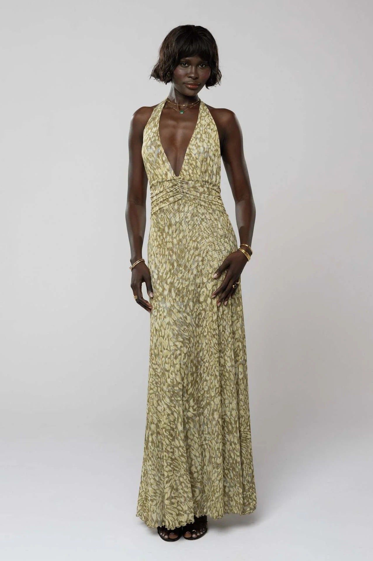 Camoni — Vestido Maxi com Estampado às Bolinhas