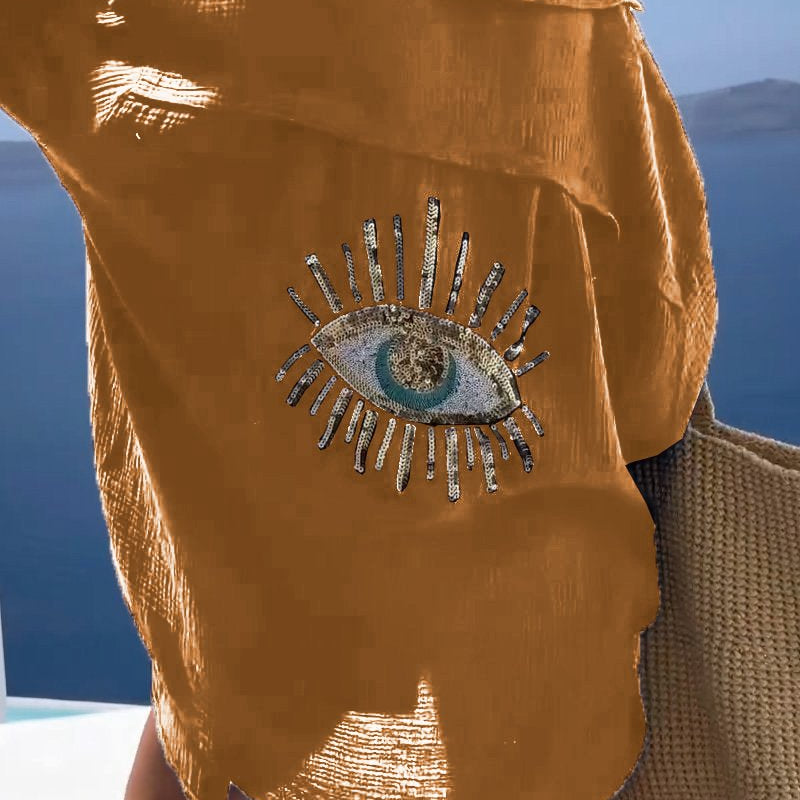 Violet™ Camisa oversize de algodão Horus