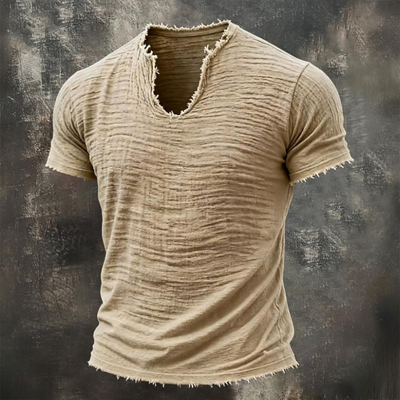 Jairo — T-shirt Vintage de Decote em V