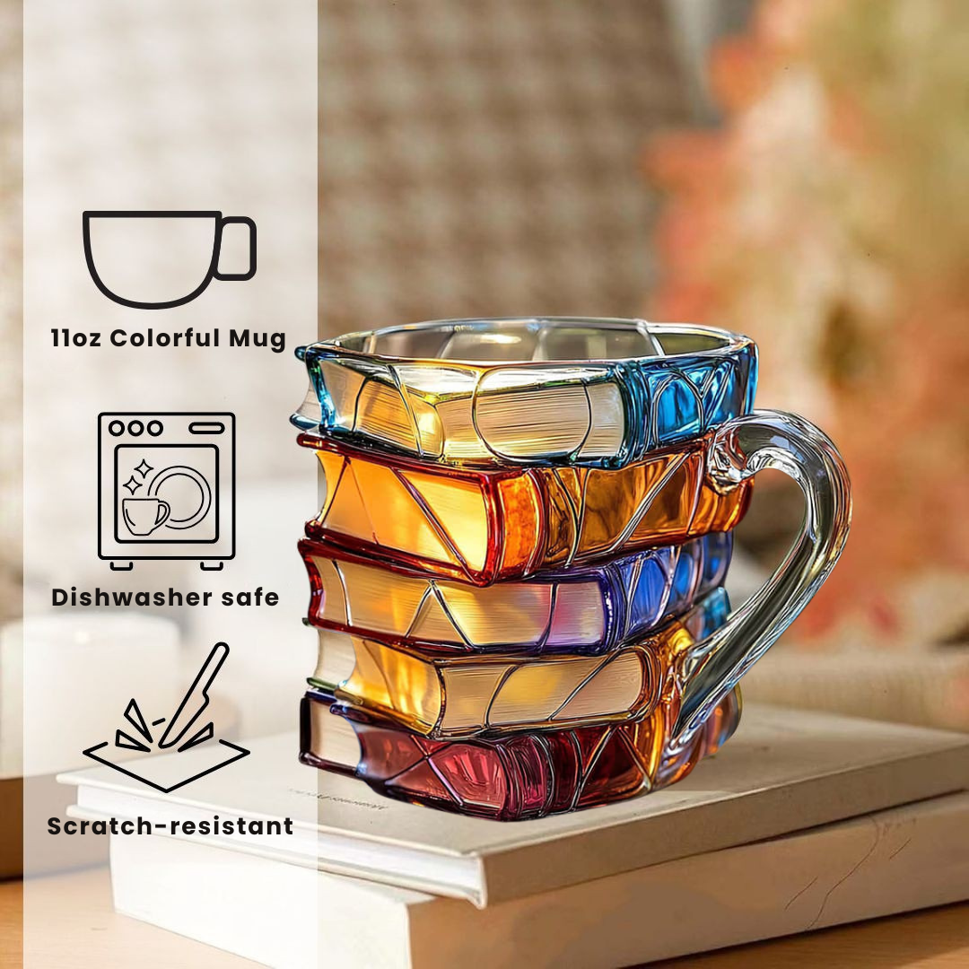 Leitura Feliz — Caneca Decorativa 3D