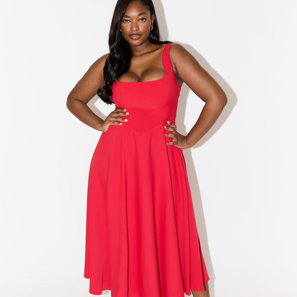 Amelia™ | Vestido midi fluido e atemporal