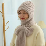 Polar — Gorro e cachecol corta-vento forrados em polar
