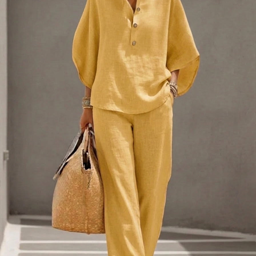 Mariel | Conjunto de blusa e calças largas