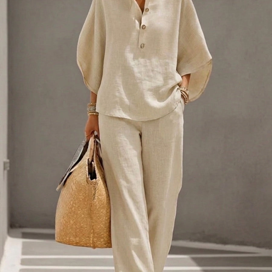 Mariel | Conjunto de blusa e calças largas