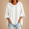 Poncho Mirella de malha com capuz, branco