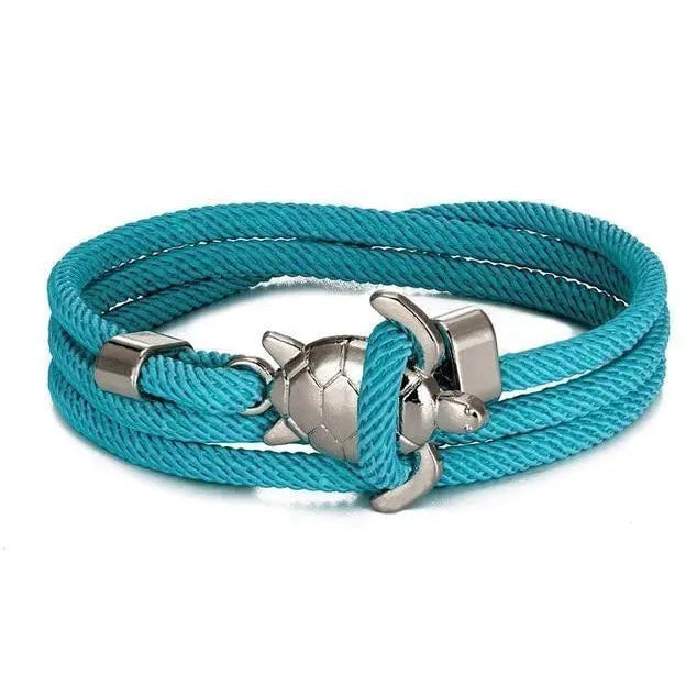 Pulseira artesanal com tartaruga-marinha