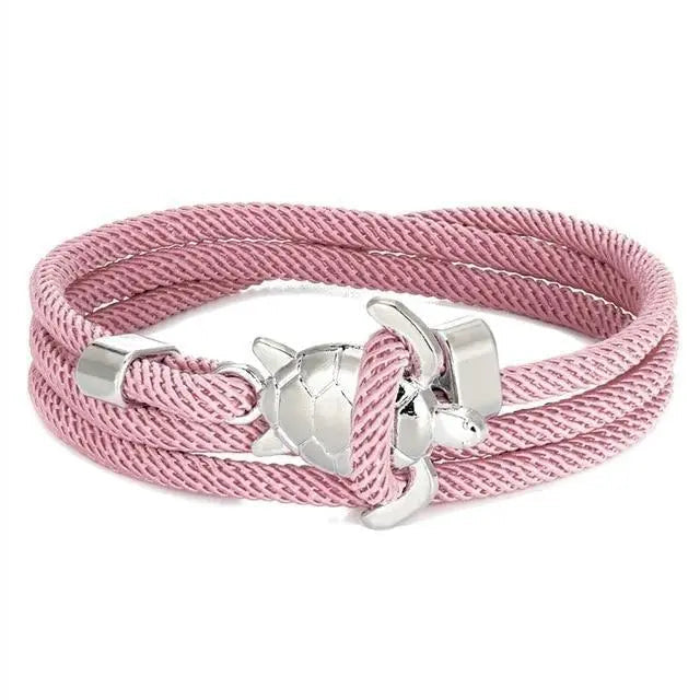 Pulseira artesanal com tartaruga-marinha