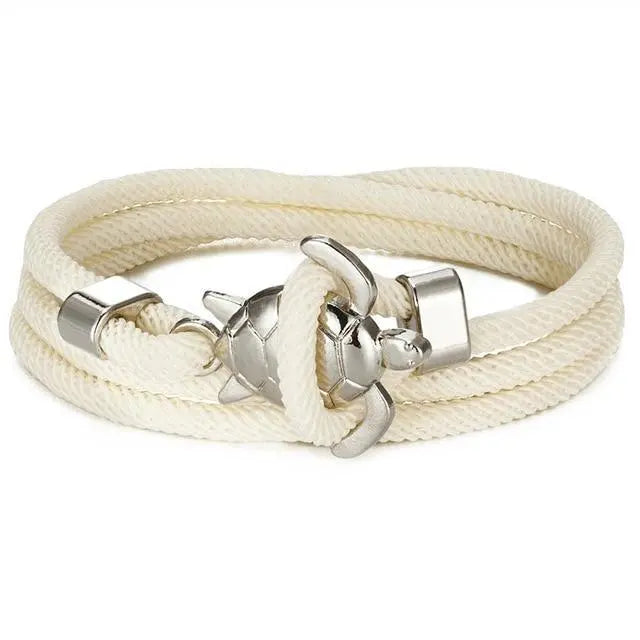 Pulseira artesanal com tartaruga-marinha