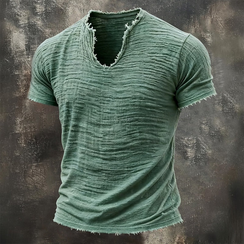 Jairo — T-shirt Vintage de Decote em V