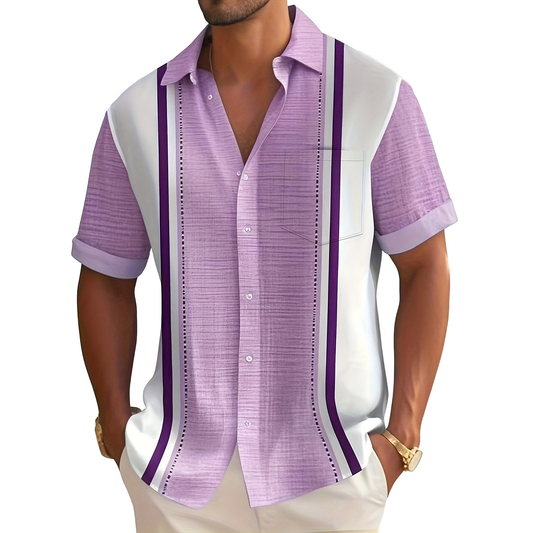 Stijn — Camisa de resort às riscas