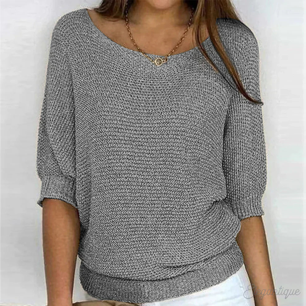 Luigia | Camisola elegante de malha entrançada