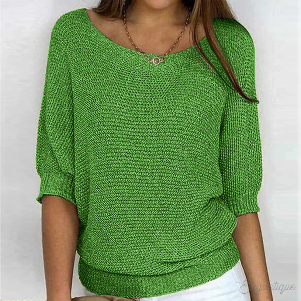 Luigia | Camisola elegante de malha entrançada