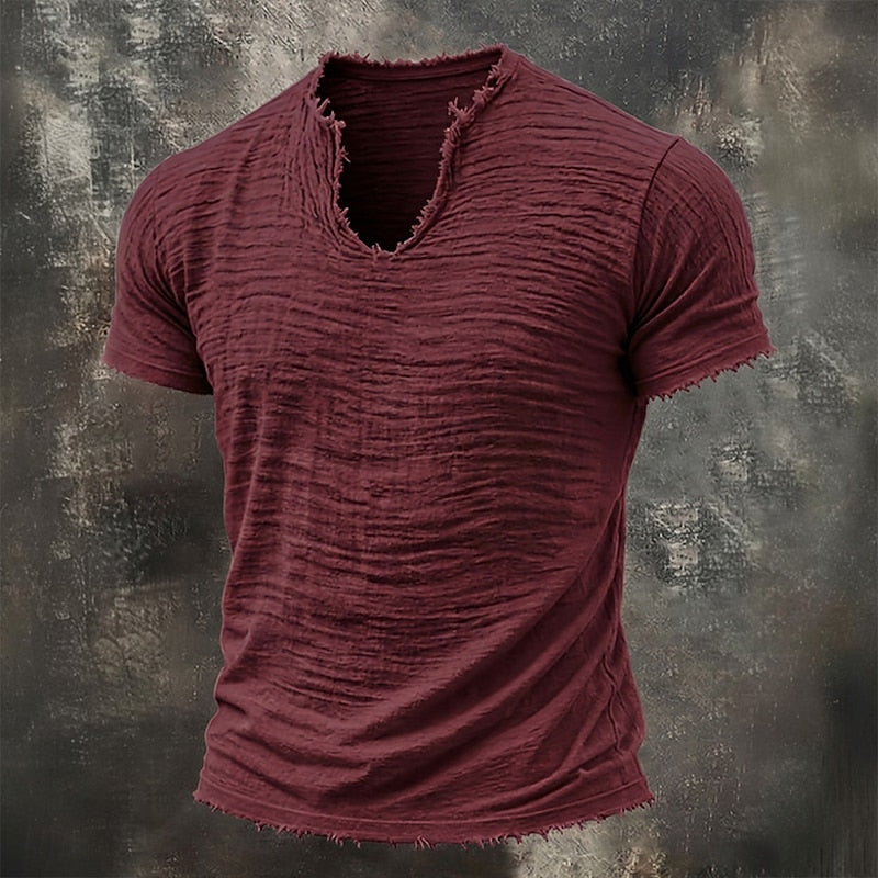 Jairo — T-shirt Vintage de Decote em V
