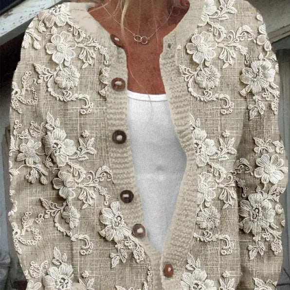 Zita | Cardigan floral elegante