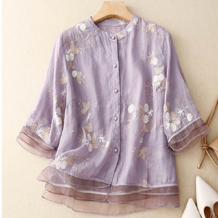 ELOISE™ — Blusa floral em tecido leve