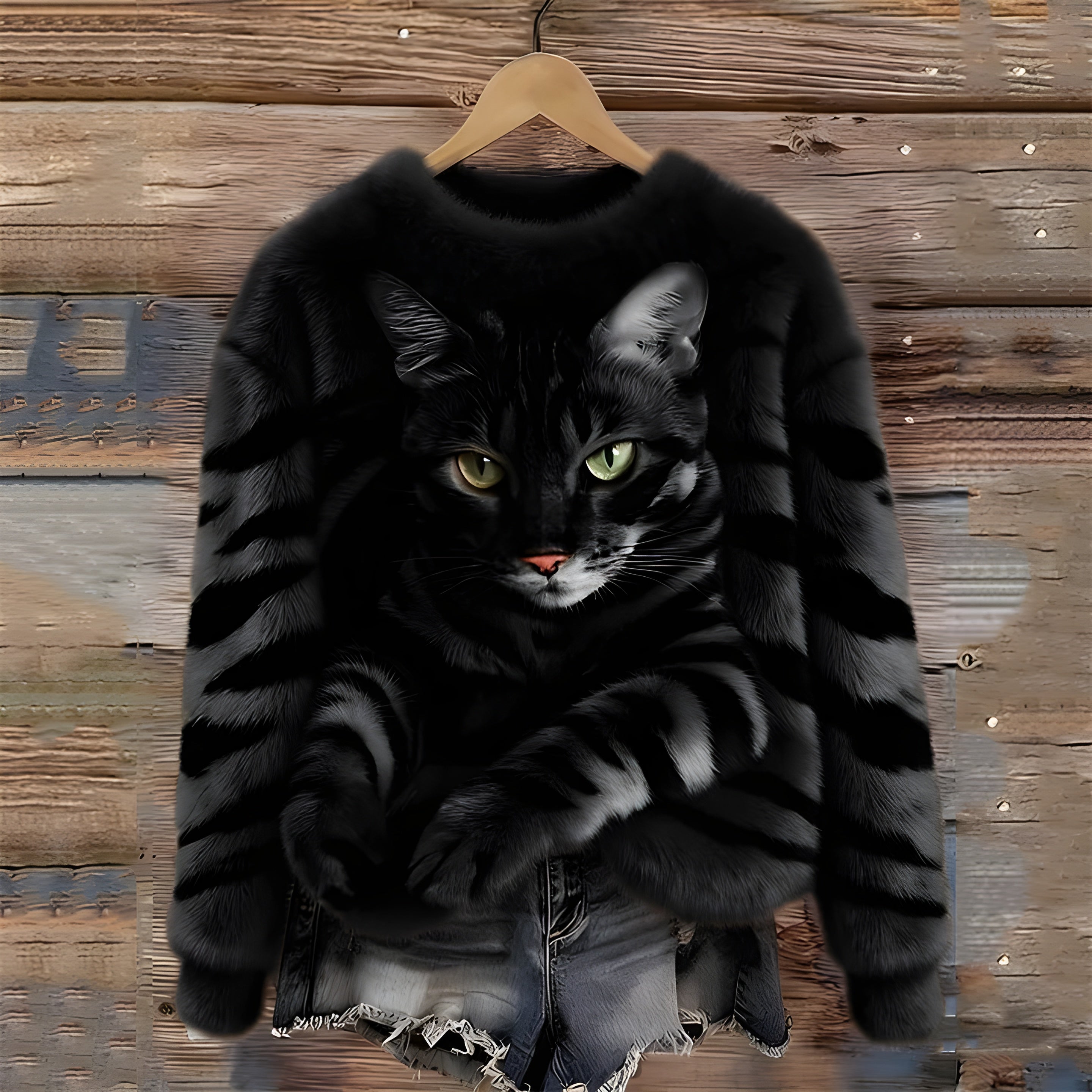 Gato — Camisola com Estampado de Gato